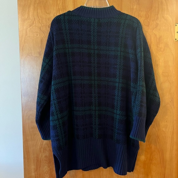 Stefano Basics Blue Green Plaid Sweater Acrylic Plaid 90s Y2K Vintage Size 1X/2X - Picture 9 of 9